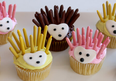 Pocky Hedgehog Cupcakes